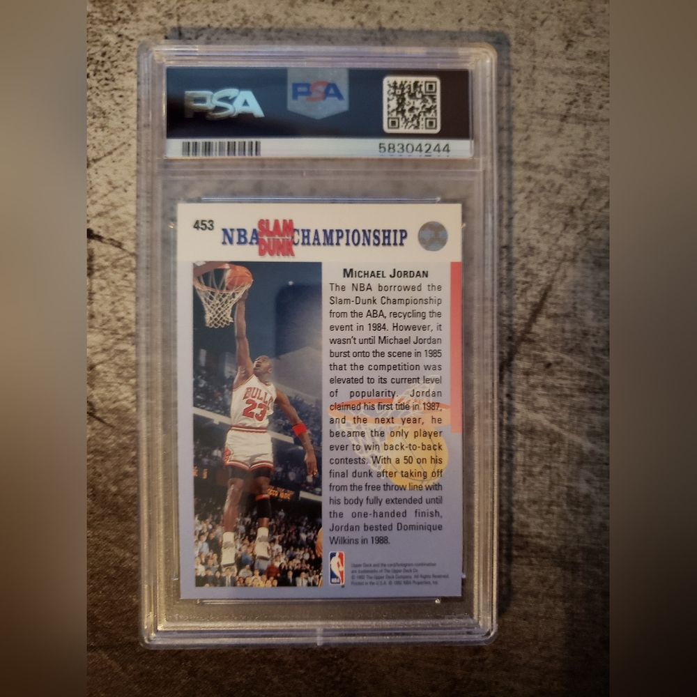 UPPER DECK 92-93 In Your Face Jordan Champion Card.